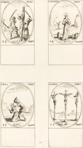 St. Trofast; St. Agapetus; St. Dula; St. Tyven Dimas af Jacques Callot
