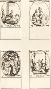 St. Germanus af Paris; St. Maximinus; St. Emmelia; St. Petronilla af Jacques Callot