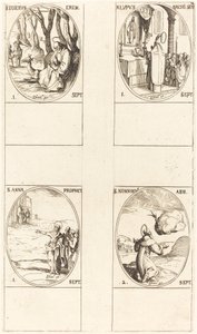 St. Giles; St. Lupus; Sankt Anne; St. Nonnosus af Jacques Callot