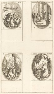 St. Ignatius; Rensning af Jomfruen; St. Blaise; Sankt Isidore af Jacques Callot
