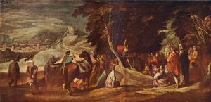 St John Preaching in the Wilderness, c1620-1635, 1924 af Jacques Callot