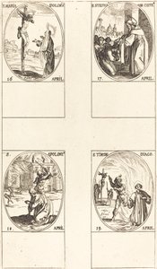 St. Maria Doloru; St. Stephen, Abbed; St. Apollo; St. hjul af Jacques Callot