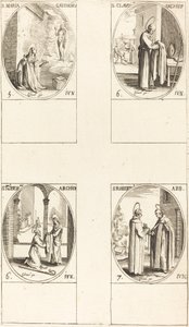 St. Maria Gaudioru; St. Claudius; St. Norbert; St. Robert af Jacques Callot
