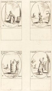 St. Matilda; St. Longinus; St. Cyriacus; St. Herbert af Jacques Callot