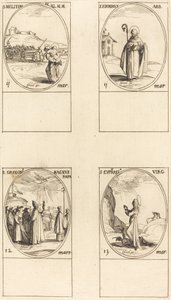 St. Meliton; St. Firminus; St. Gregor den Store; St. Euphrasia af Jacques Callot