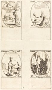 St. Merkur; Sankt Peter af Alexandria; St. Conrad; Sts. Barlaam og Josafat af Jacques Callot
