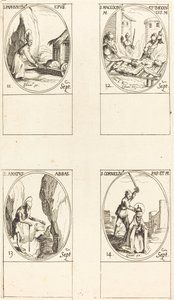 St. Paphnutius; Hellige Macedonius og Theodulus; St. Elskede; St. Cornelia af Jacques Callot