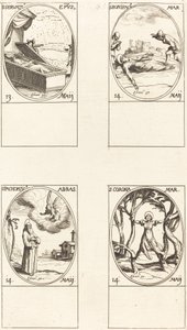 Sankt Servatius; Sankt Bonifatius; St. Pachomius; St. Corona af Jacques Callot
