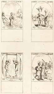 St. Thecla, St. Linus, Sts. Andochius og Thyrsus, St. Kleopas af Jacques Callot
