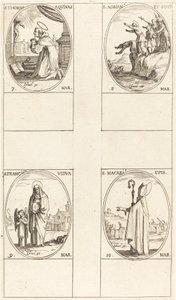 Sankt Thomas Aquin; St. Adrian og ledsagere; St. Frances; St. Macari af Jacques Callot