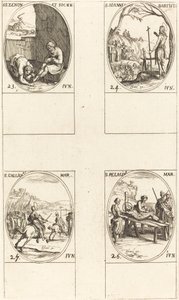 St. Zenon og ledsagere; Johannes Døberen; St. Gallicanus; Sankt Pelagius af Jacques Callot