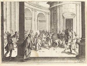 Jesu stening af Jacques Callot