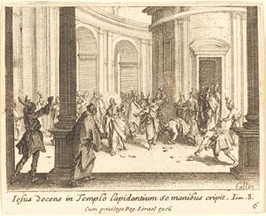 Jesu stening af Jacques Callot