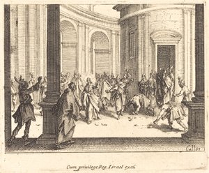 Jesu stening af Jacques Callot