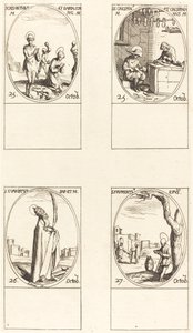 Sts. Chrysanthus og Daria; Sts. Crispin og Crispinian; St. Evaristus; Sankt Frumentius af Jacques Callot