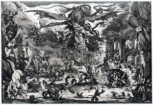 Sankt Anthonys fristelse, c1615-1635 1924 af Jacques Callot