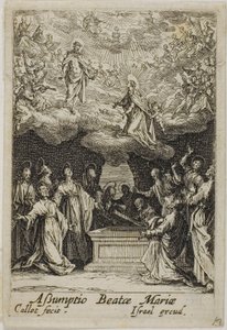 Jomfru Marias himmelfart, fra Jomfru Marias liv af Jacques Callot