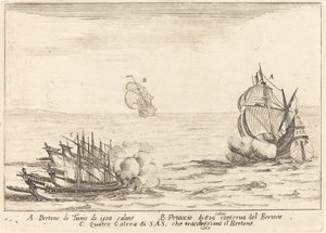Angrebet, 1617. af Jacques Callot