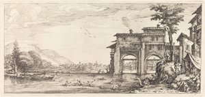 Badegæsterne, sandsynligvis ca. 1630. af Jacques Callot