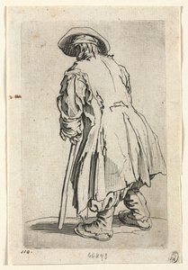 The Beggars: Old Beggar on One Single Crutch, ca. 1623. af Jacques Callot