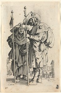 Tiggerne: De to pilgrimme, ca. 1623. af Jacques Callot