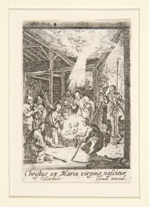 Kristi fødsel, nr. 7 fra Jomfruens liv af Jacques Callot