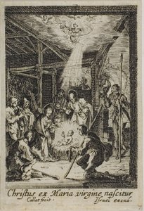 Jesu fødsel, fra Jomfruens liv af Jacques Callot