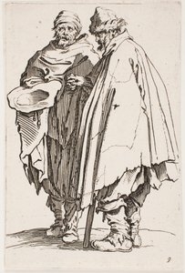 Den blinde mand og hans ledsager, nr. 9 fra serien The Beggars af Jacques Callot