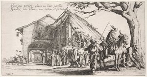 The Bohemians: The Stopping Place: The Fortune Teller, ca. 1621-1625. af Jacques Callot