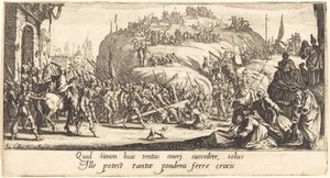 Bærelsen af korset af Jacques Callot