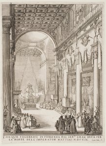 Katafalken for kejser Matthias af Jacques Callot