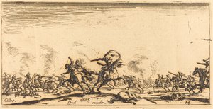 Kavalerikampen med pistoler af Jacques Callot