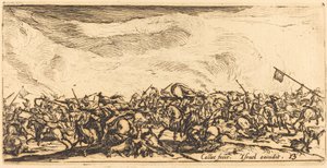 Kavalerikampen med sværd, ca. 16321634. af Jacques Callot
