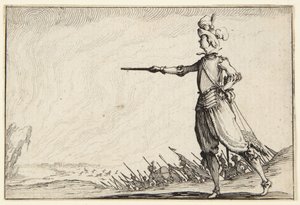 Kommandanten til fods af Jacques Callot
