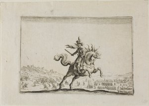 Kommandøren til hest, fra The Caprices af Jacques Callot