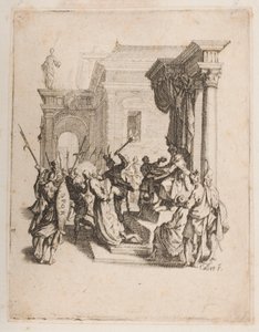 Fordømmelsen, nej. 5 af 11 fra La Petite Passion af Jacques Callot