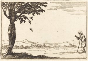 Kragen og hendes unge af Jacques Callot