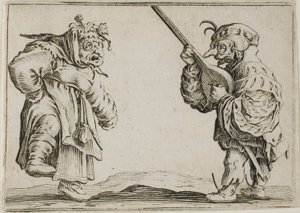 Danserne med lutten, fra The Caprices af Jacques Callot