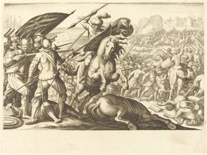 Nederlaget for det tyrkiske kavaleri af Jacques Callot