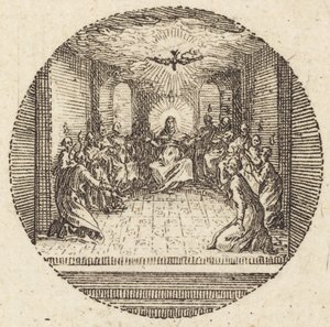 Den hellige dues nedstigning af Jacques Callot