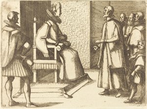 Toscanas udsending takker dronningen af Jacques Callot