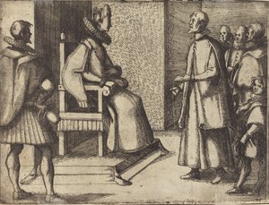 Toscanas udsending takker dronningen [verso] af Jacques Callot