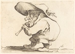 Flageolet-spilleren, ca. 1622. af Jacques Callot