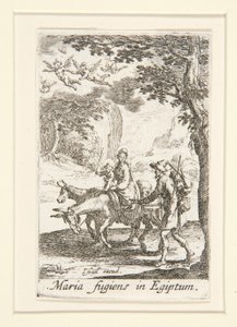 Flugten til Egypten, nej. 9 fra Jomfruens liv af Jacques Callot