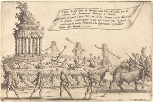 Thetis flyder, 1616. af Jacques Callot