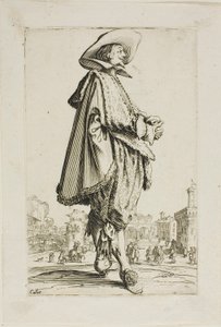 Gentleman med knyttede hænder, plade 11 fra La Noblesse af Jacques Callot