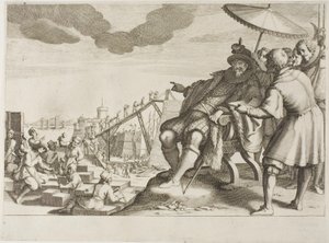 Storhertugen befæster havnen i Livorno, fra Life of Ferdinando I de