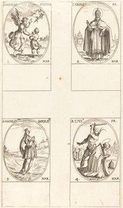 Skytsengelen; St. Simplici; St. Cunegundes; St. Luci af Jacques Callot