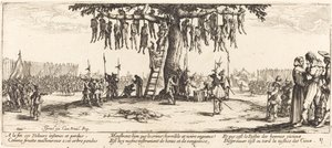 Hængningen, ca. 1633. af Jacques Callot