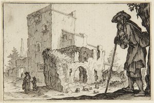 Hyrden og ruinerne af Jacques Callot
